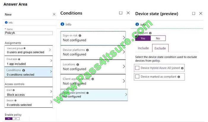 pass4itsure md-101 exam question q10