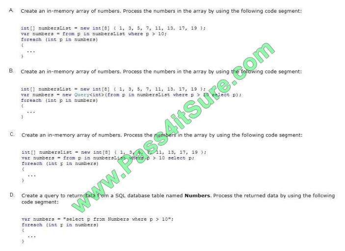 Pass4itsure 70-483 exam questions-q7